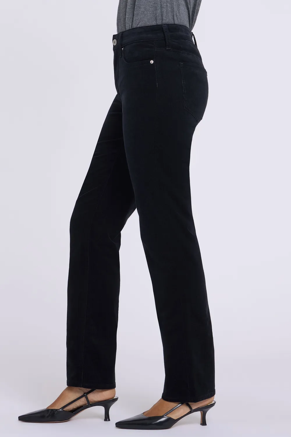 NYDJ Marilyn Straight Hose Black Cord Stretch