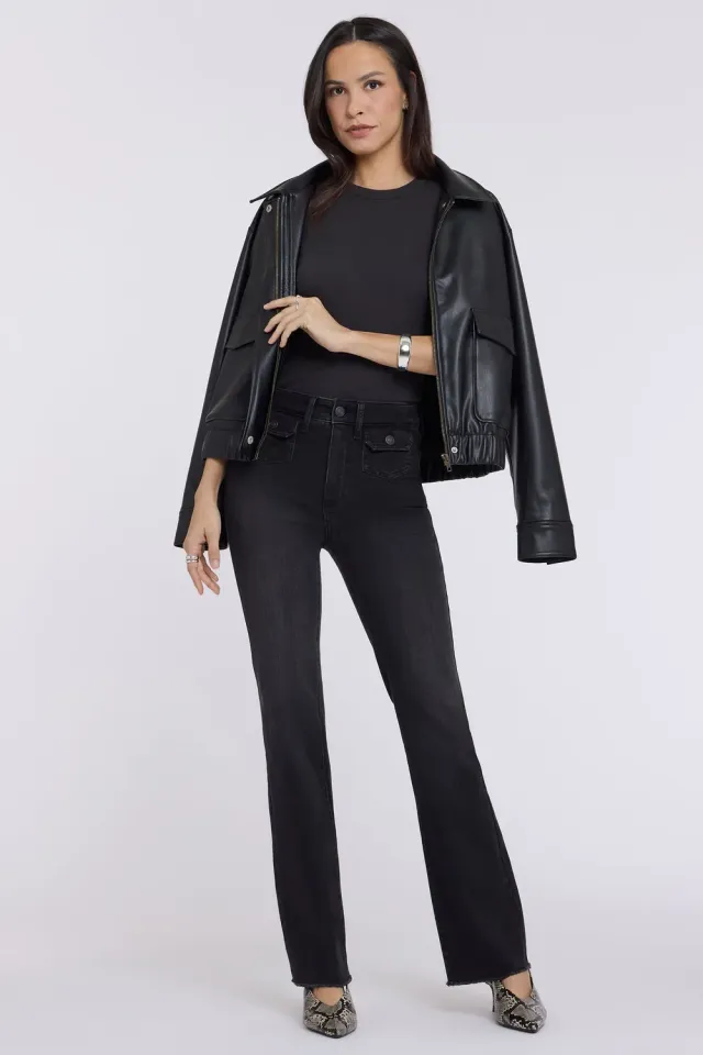 NYDJ Barbara Bootcut Jeans Helleborus High Rise schwarz