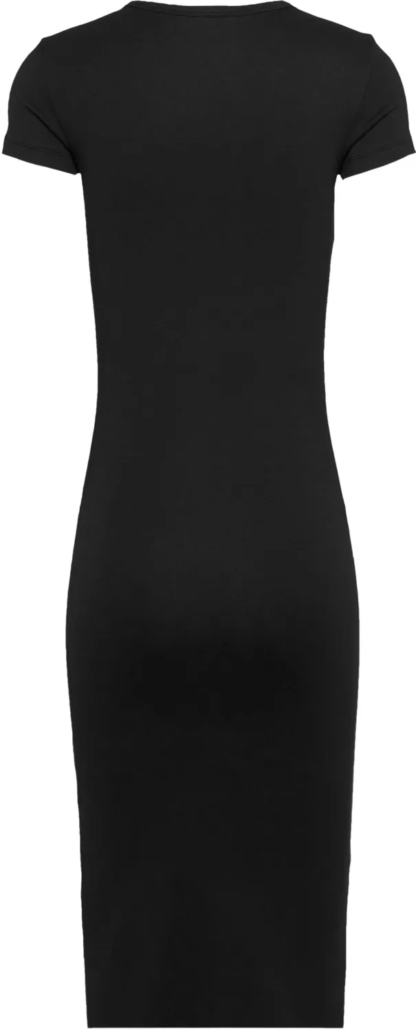 Tommy Jeans Logo Bodycon Kleid Damen M Schwarz Stretch