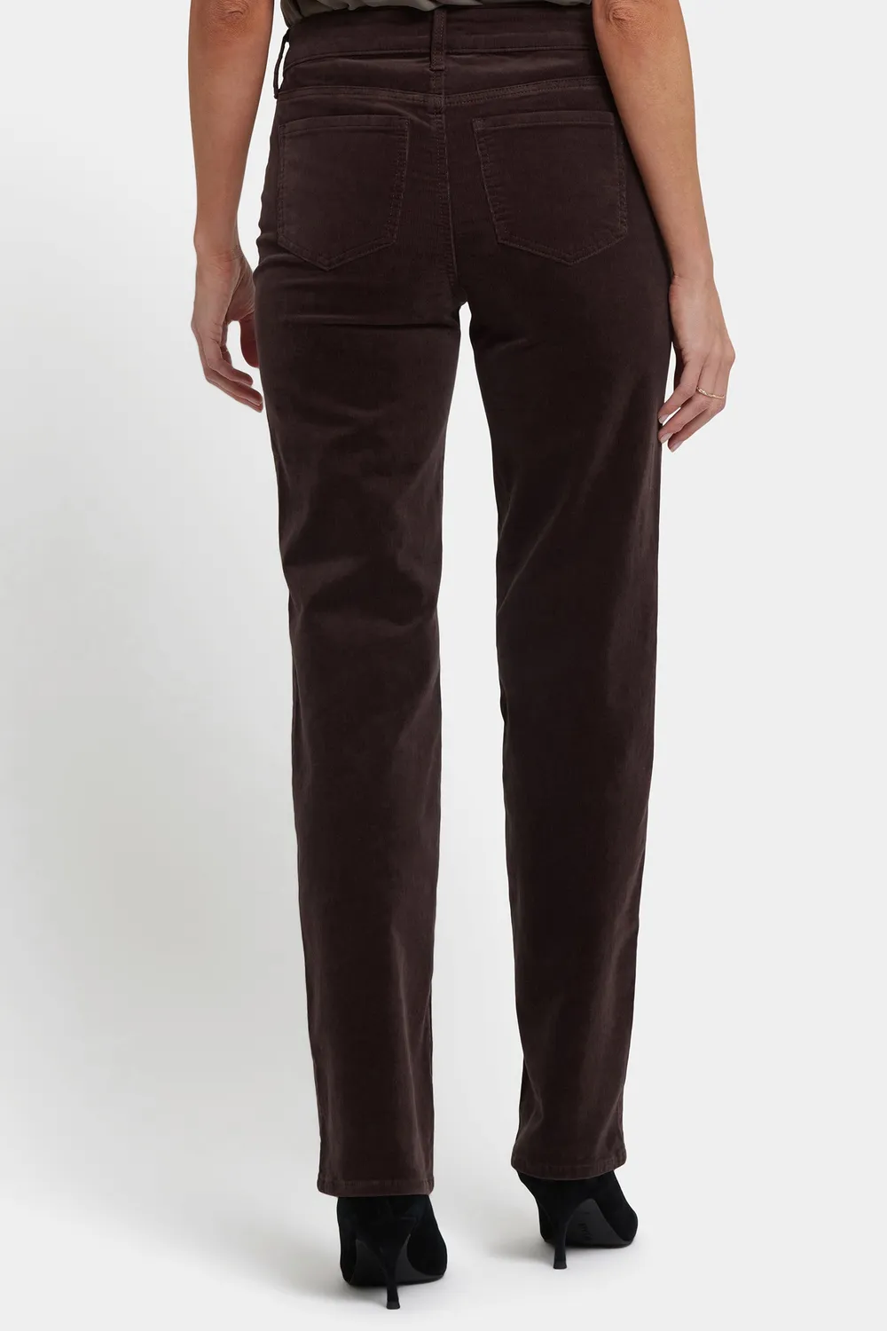 NYDJ Marilyn Straight Cordhose Bitter Chocolate Stretch