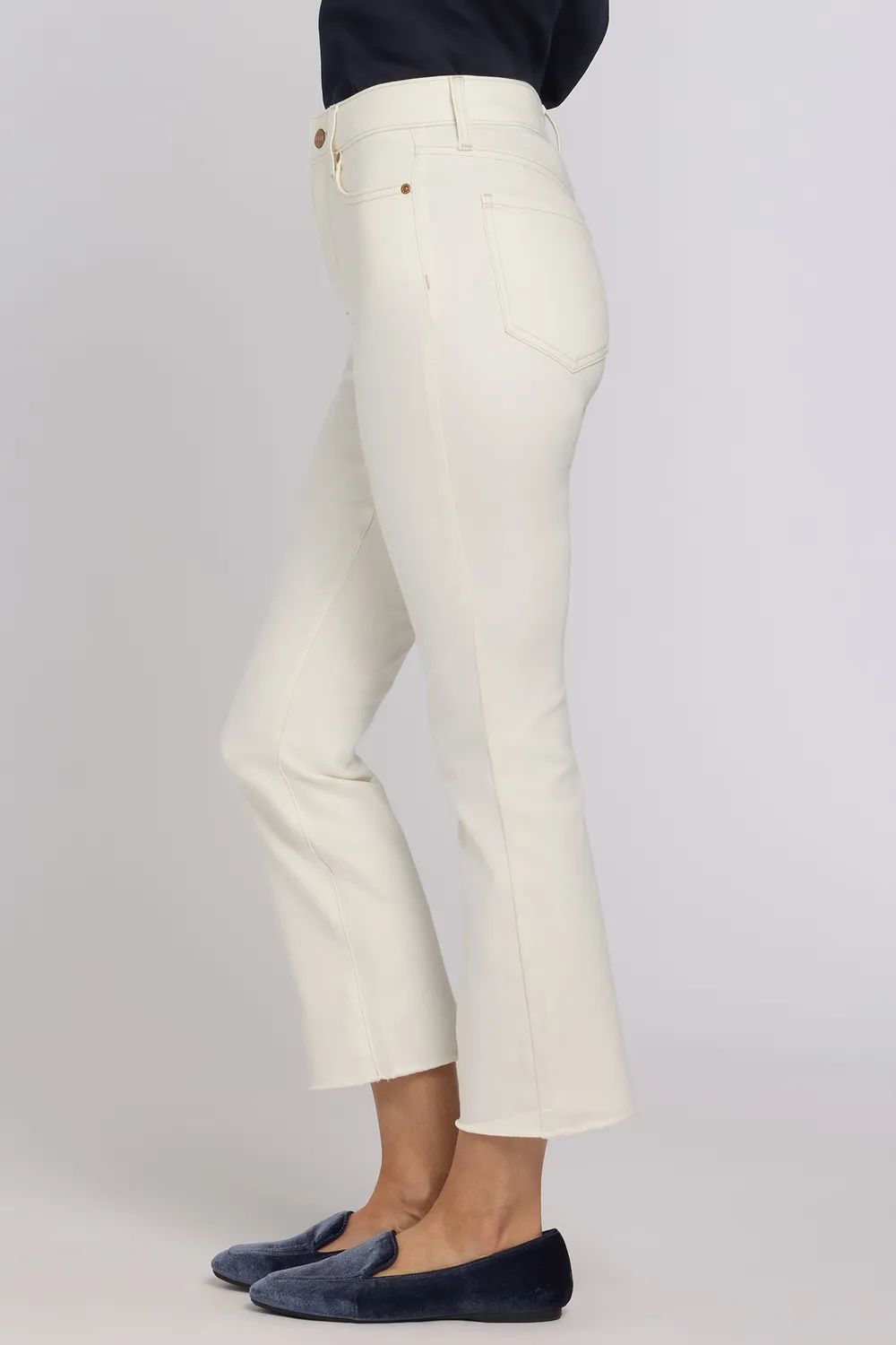 NYDJ Billie Mini Bootcut Ankle Jeans Vintage White High Rise