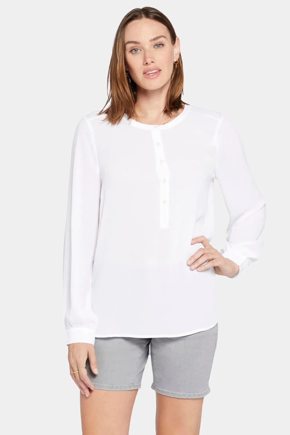 NYDJ Simone Bluse Optic White leicht