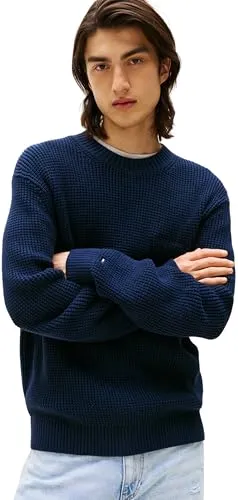 Tommy Jeans Script Chunky Strickpullover 3XL Blau