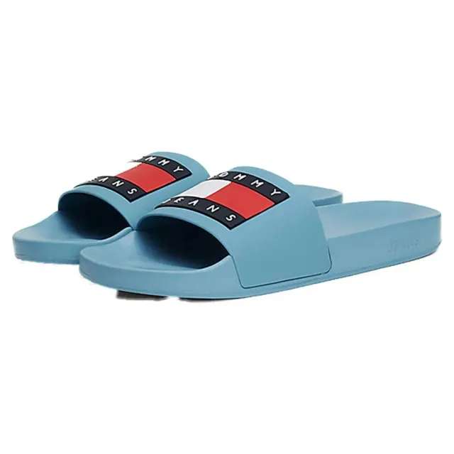 Tommy Jeans Pool Slide Badelatschen Herren Blau 42