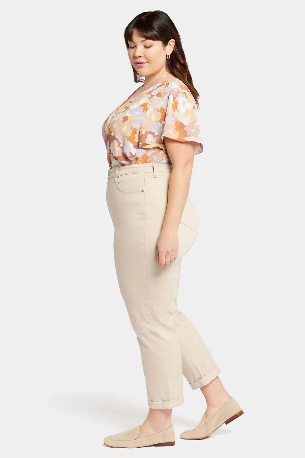 NYDJ Margot Girlfriend Jeans Plus Size Feather Stretch