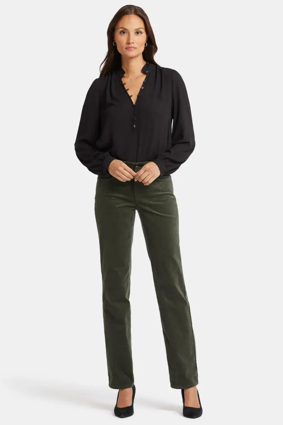 NYDJ Marilyn Straight Petite Hose Vine Leaf Cord