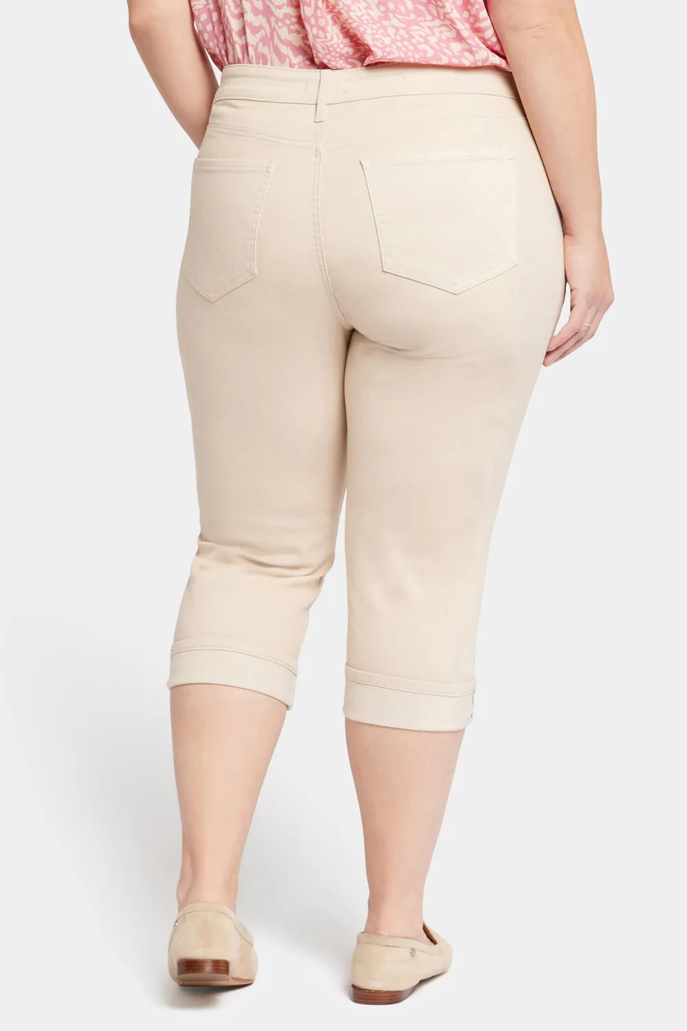 NYDJ Marilyn Straight Crop Jeans Plus Feather Beige