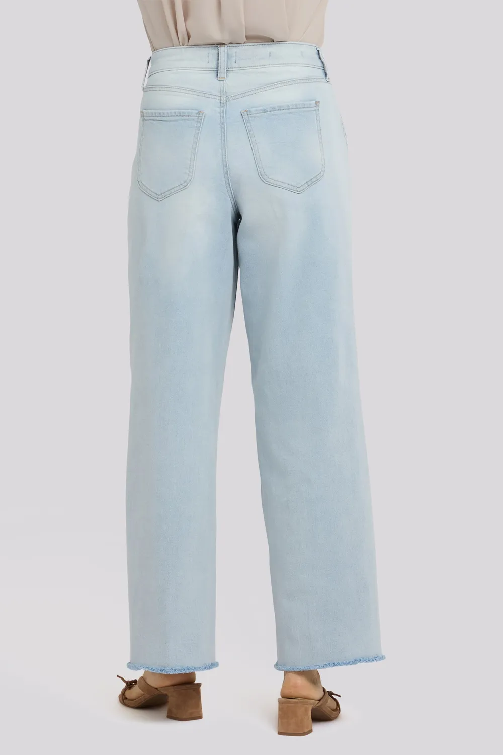 NYDJ Simone Desert Shoreline Jeans Wide Leg Hellblau