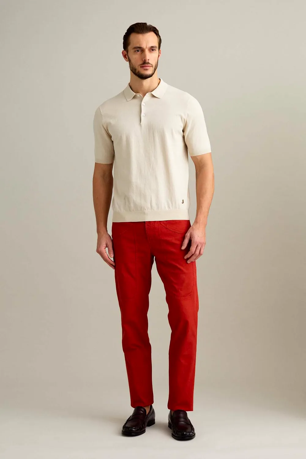Jeckerson John Slim Fit Hose dunkelorange Stretch