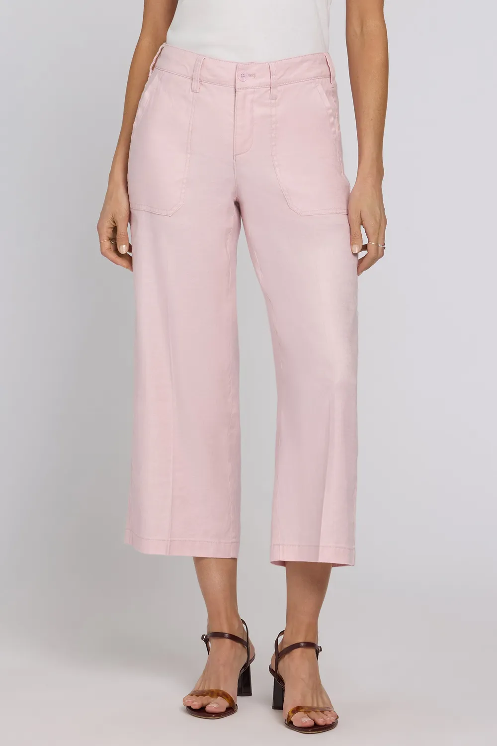 NYDJ Wide Leg Cargo Capri Hose Light Lilac