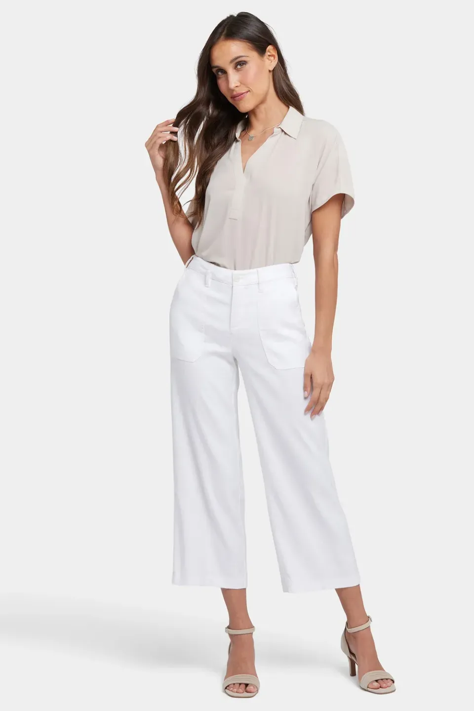 NYDJ Cargo Capri Hose Petite Optic White weit