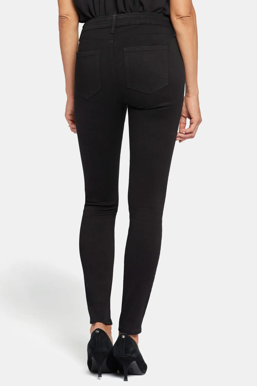 NYDJ Ami Skinny Petite Jeans Schwarz second-skin