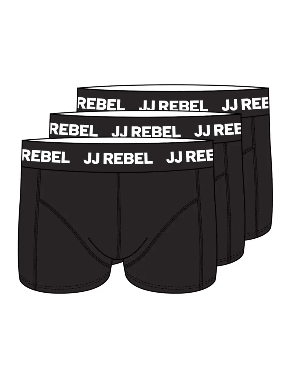 JJ Rebel Jrebrebel Logo Trunks Boxershorts L 3er