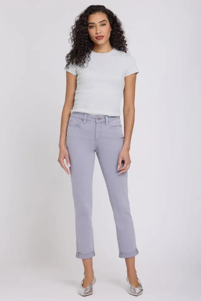 NYDJ Sheri Slim Straight Ankle Jeans Lavendel