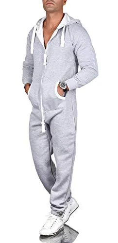 Alessandro Salvarini AS-039 Jumpsuit Trainingsanzug Herren elastisch