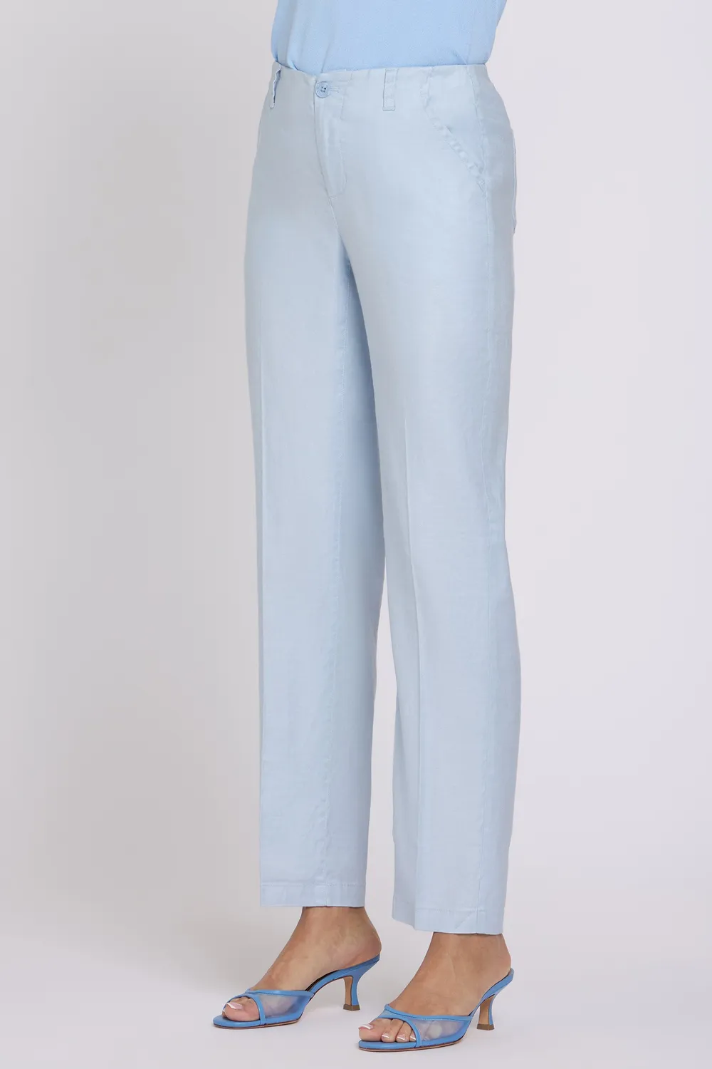 NYDJ Marilyn Straight Hose Blue Clover Leinen