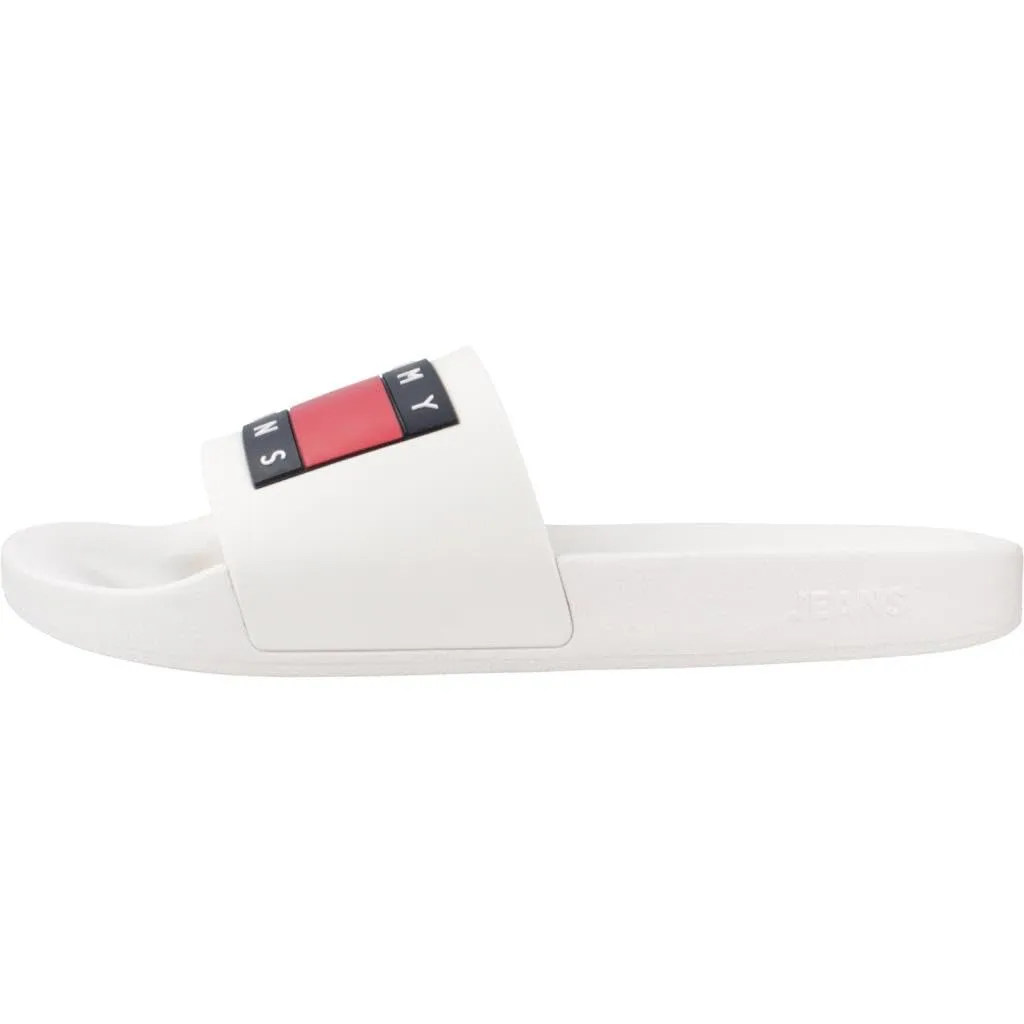 Tommy Jeans Pool Slide Herren Badelatschen 42 Ecru