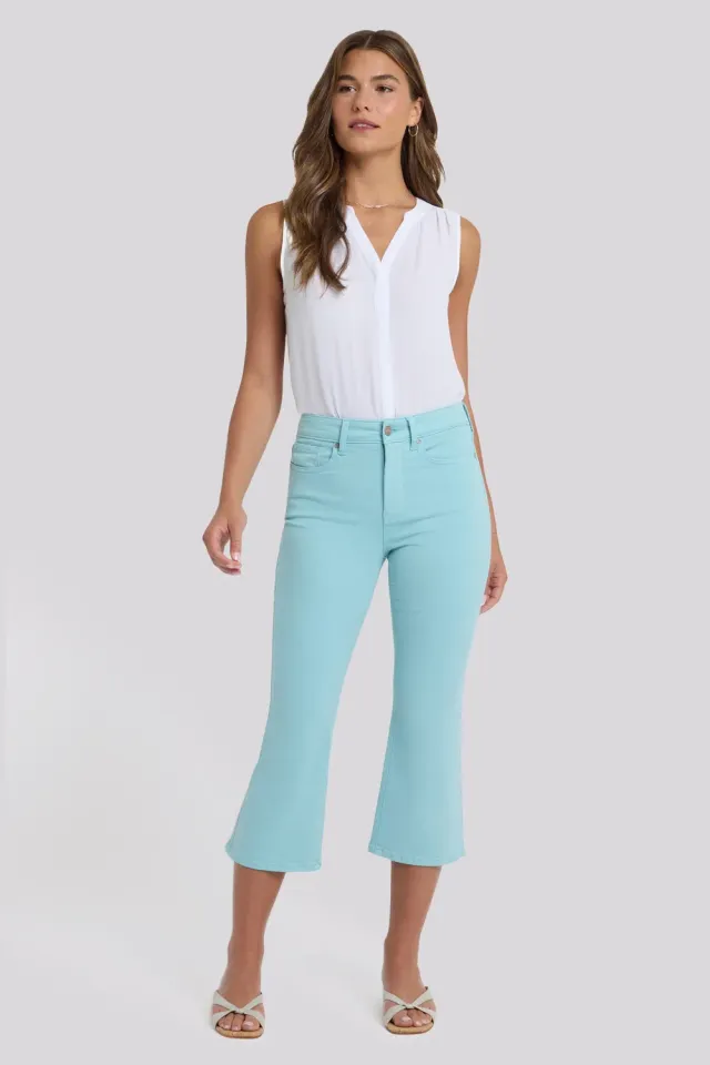NYDJ Monica Kick Flare Crop Jeans Aqua Haze