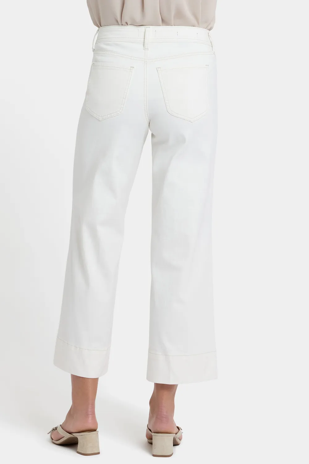 NYDJ Teresa Wide Leg Ankle Jeans Petite Vintage White
