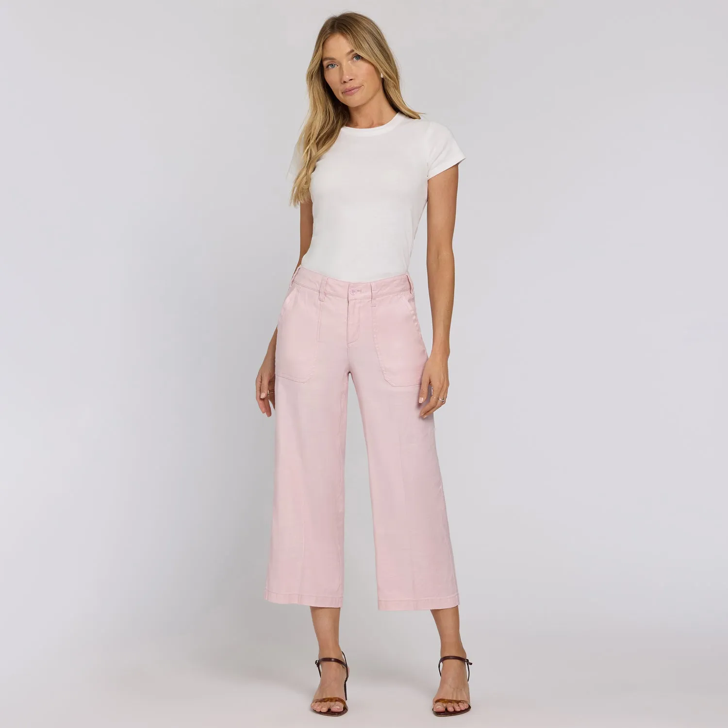 NYDJ Wide Leg Cargo Capri Hose Light Lilac