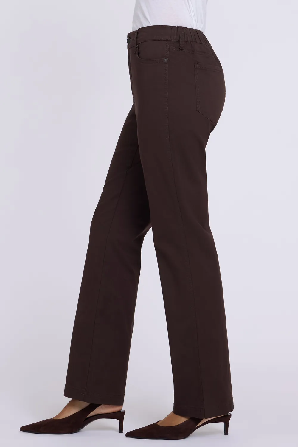 NYDJ Adjustable Marilyn Straight Hose Bitter Chocolate High Waist