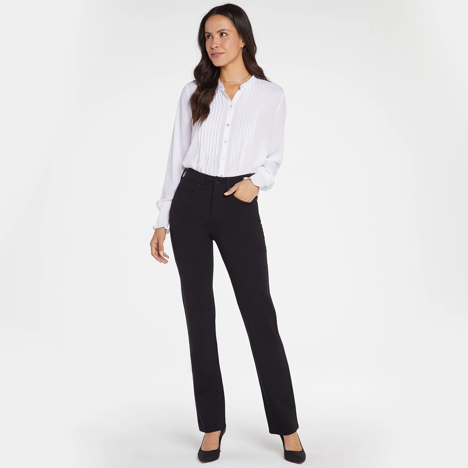 NYDJ Marilyn Straight Hose Schwarz formend