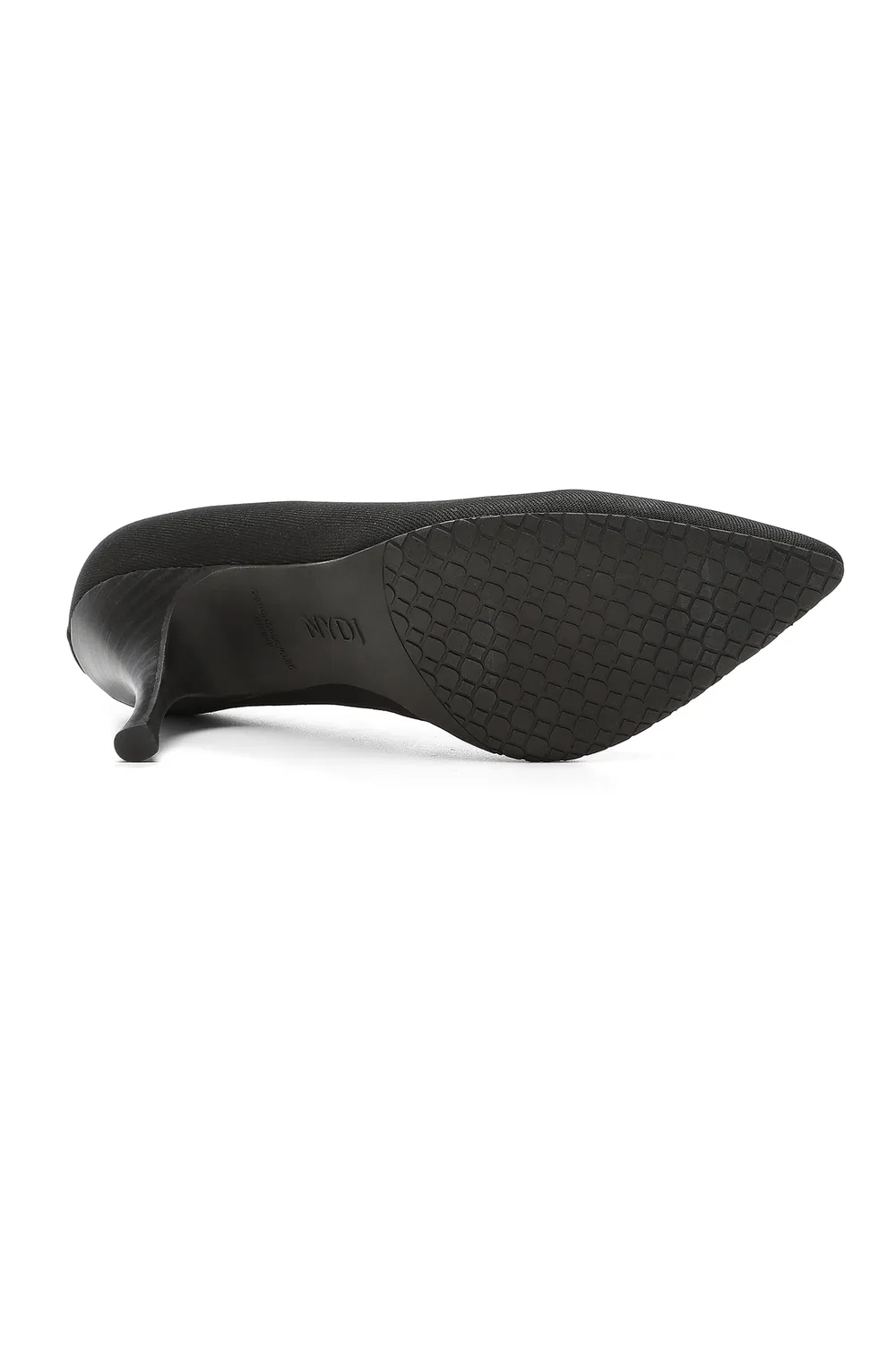 NYDJ Evie Denim Pumps Schwarz mit Blockabsatz