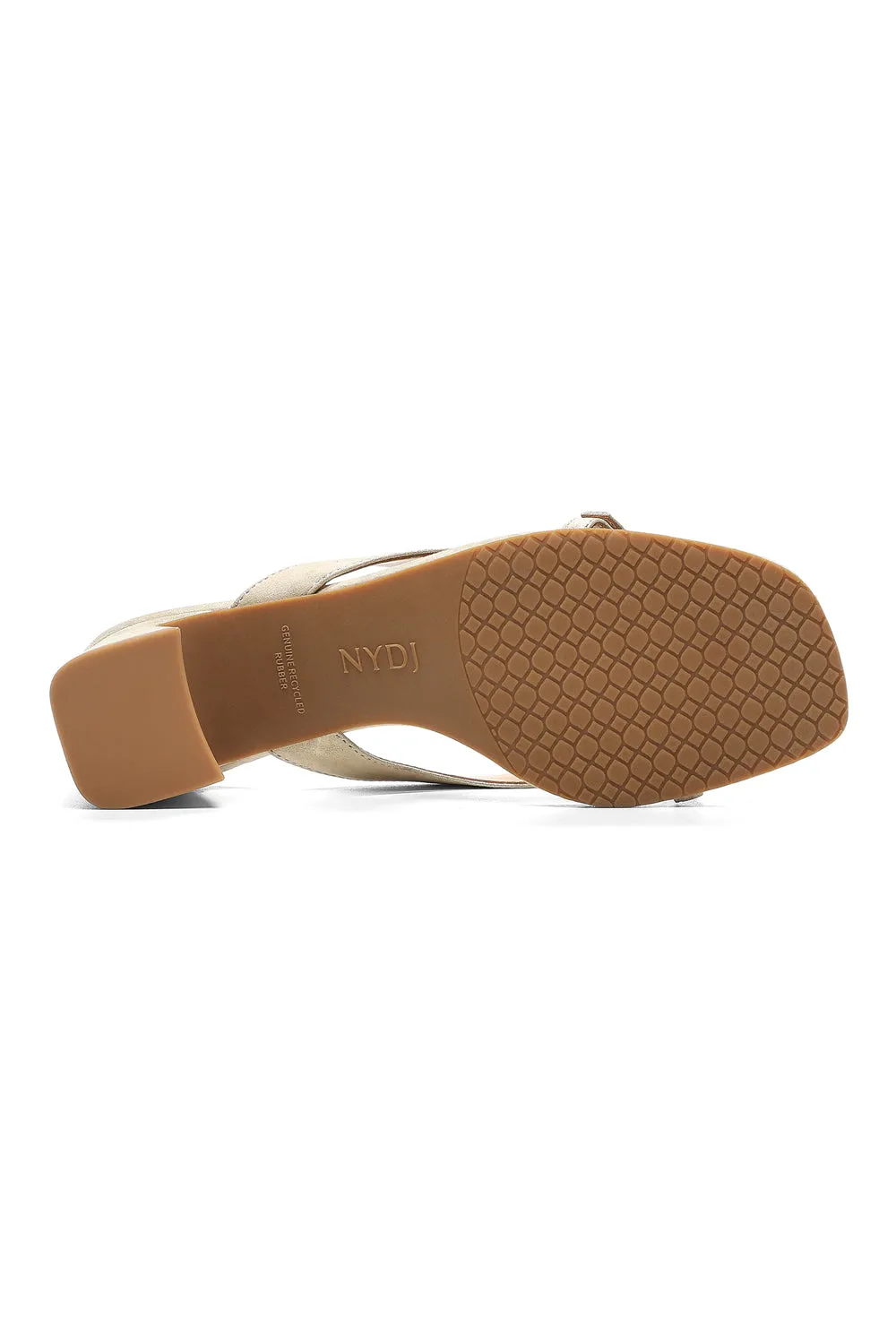 NYDJ Glam Blockabsatz Sandalen Wide hellgold