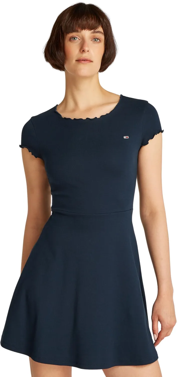 Tommy Jeans Babylock Fit & Flare Minikleid Schwarz