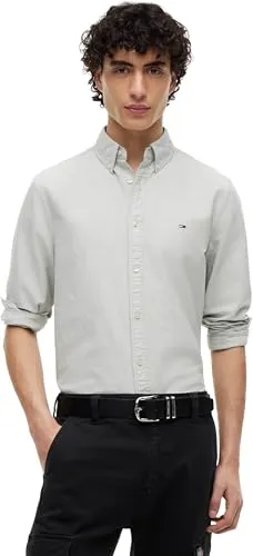 Tommy Jeans Oxford Hemd Langarm Regular Fit XXL Grün Baumwolle