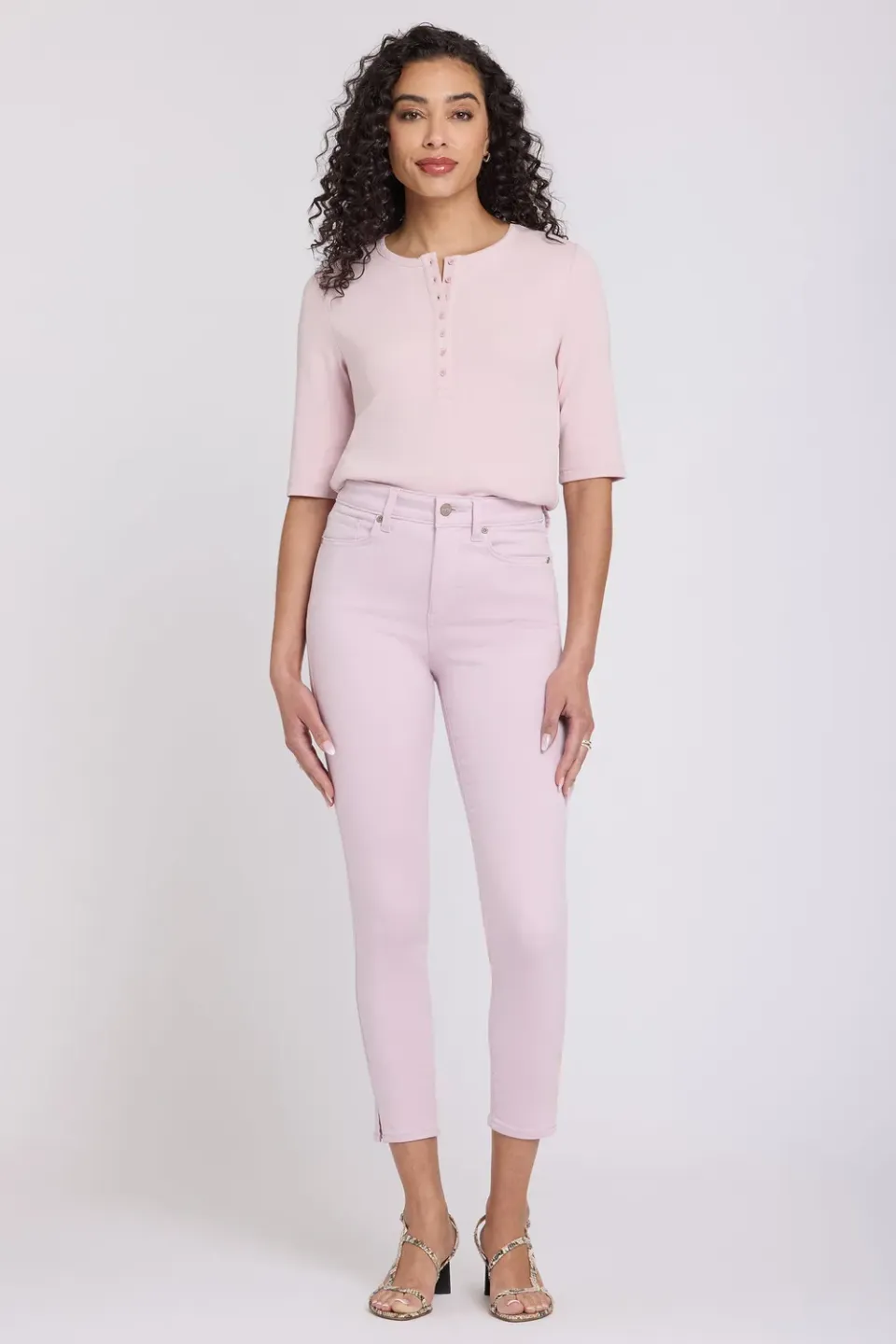 NYDJ Ami Skinny Ankle Jeans Light Lilac Stretch