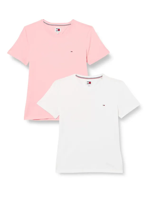Tommy Jeans Soft Jersey Tee T-Shirt XS 2er Pack Baumwolle