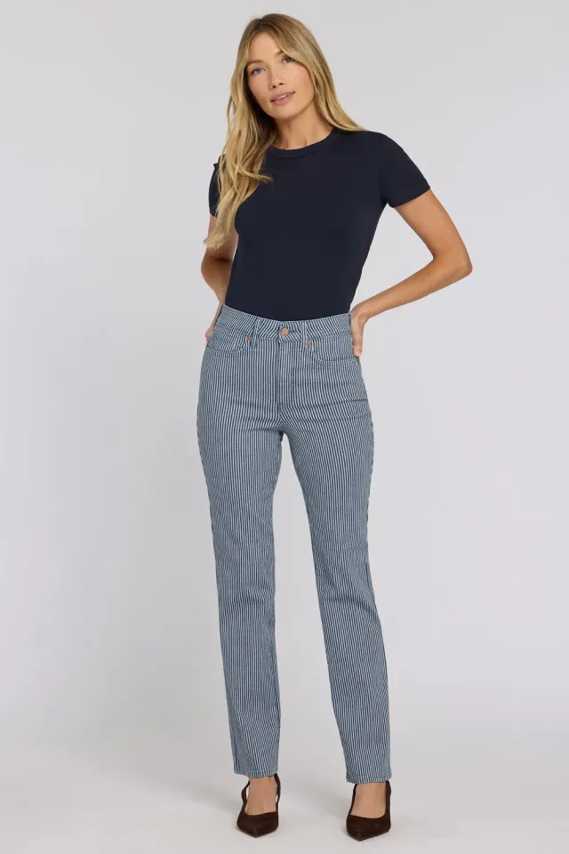 NYDJ Marilyn Straight Jeans Malaga Stripe