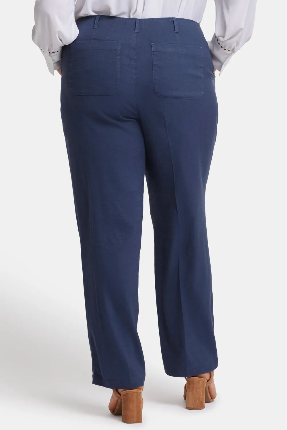 NYDJ Marilyn Straight Hose Plus Oxford Navy