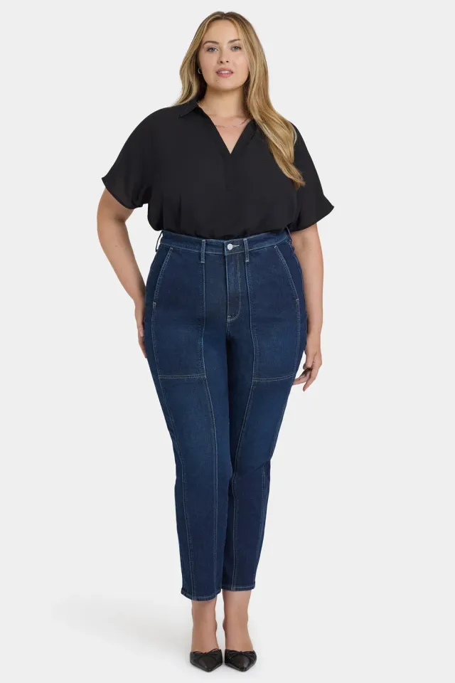 NYDJ Margot Girlfriend Jeans Plus Midnight Breeze dunkelblau