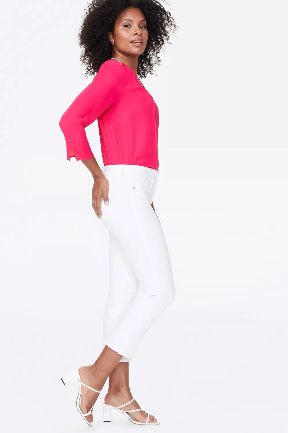 NYDJ Marilyn Straight Ankle Jeans Optic White