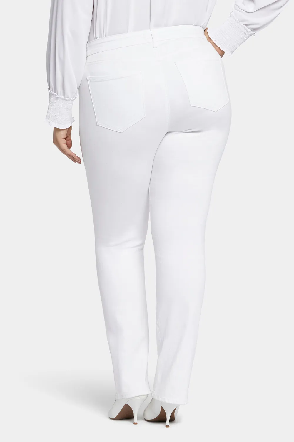 NYDJ Marilyn Straight Plus-Size Jeans Optic White weiß