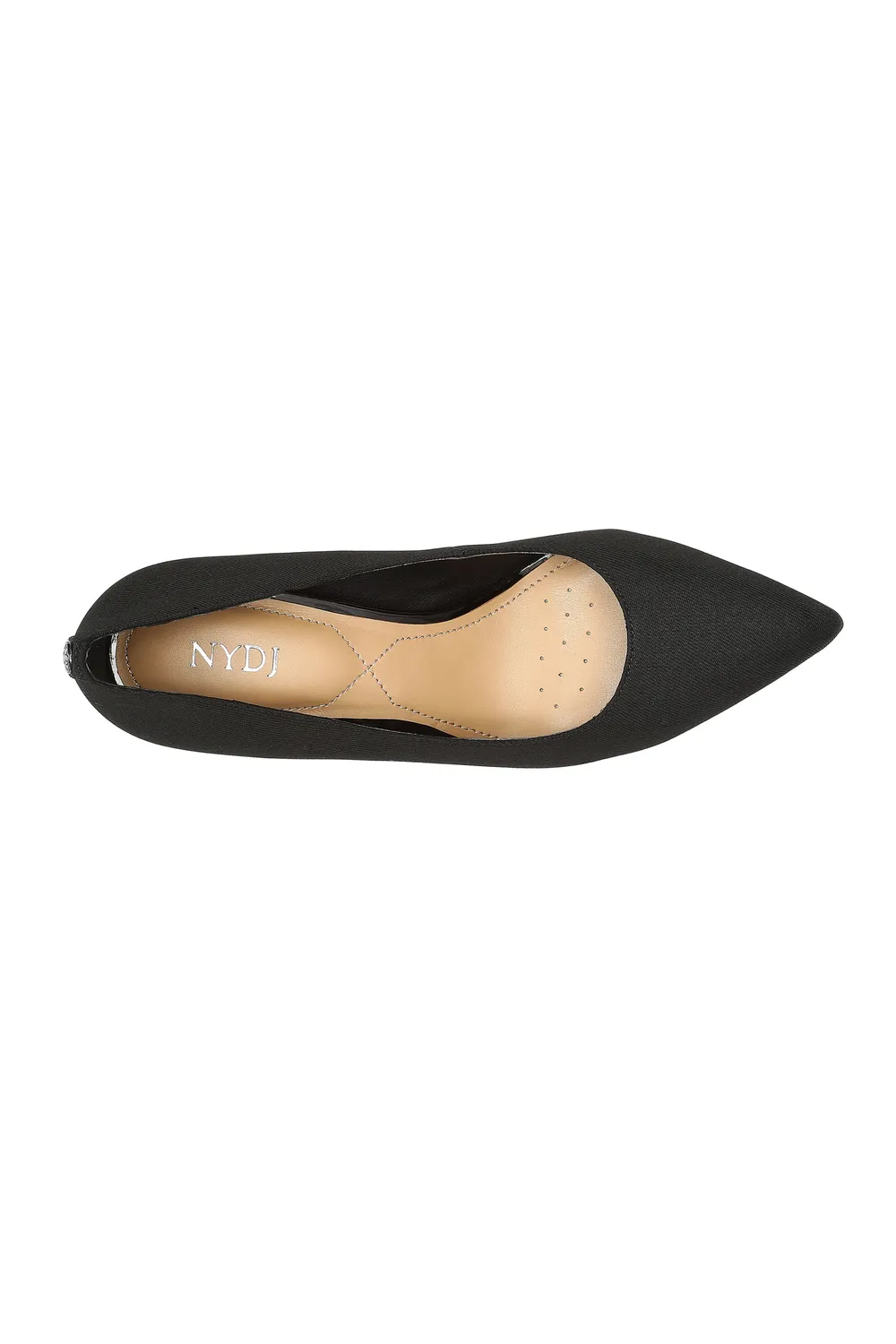 NYDJ Evie Denim Pumps Schwarz mit Blockabsatz