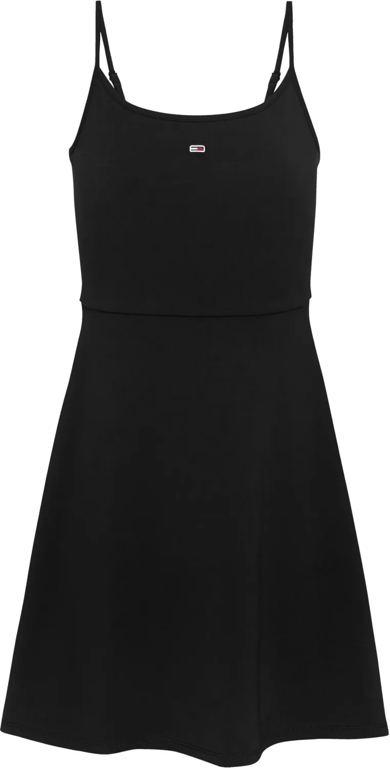 Tommy Jeans Essential Strap Flare Kleid Damen L Schwarz