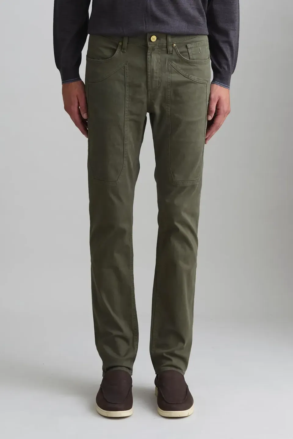Jeckerson John Hose Slim Fit militärgrün Gabardine