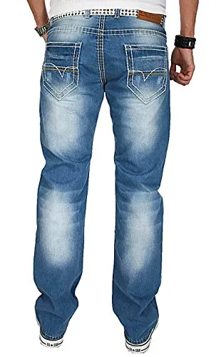 Alessandro Salvarini AS04 Herrenjeans 42W/36L Hellblau