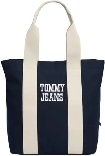 Tommy Jeans Bold Varsity Tote Bag Canvas Dunkelblau