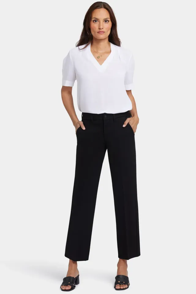 NYDJ Straight Trouser Hose Schwarz gerade