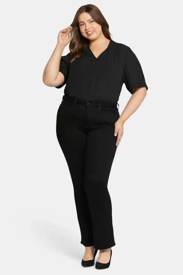 NYDJ Barbara Bootcut Plus Size Jeans Schwarz formend