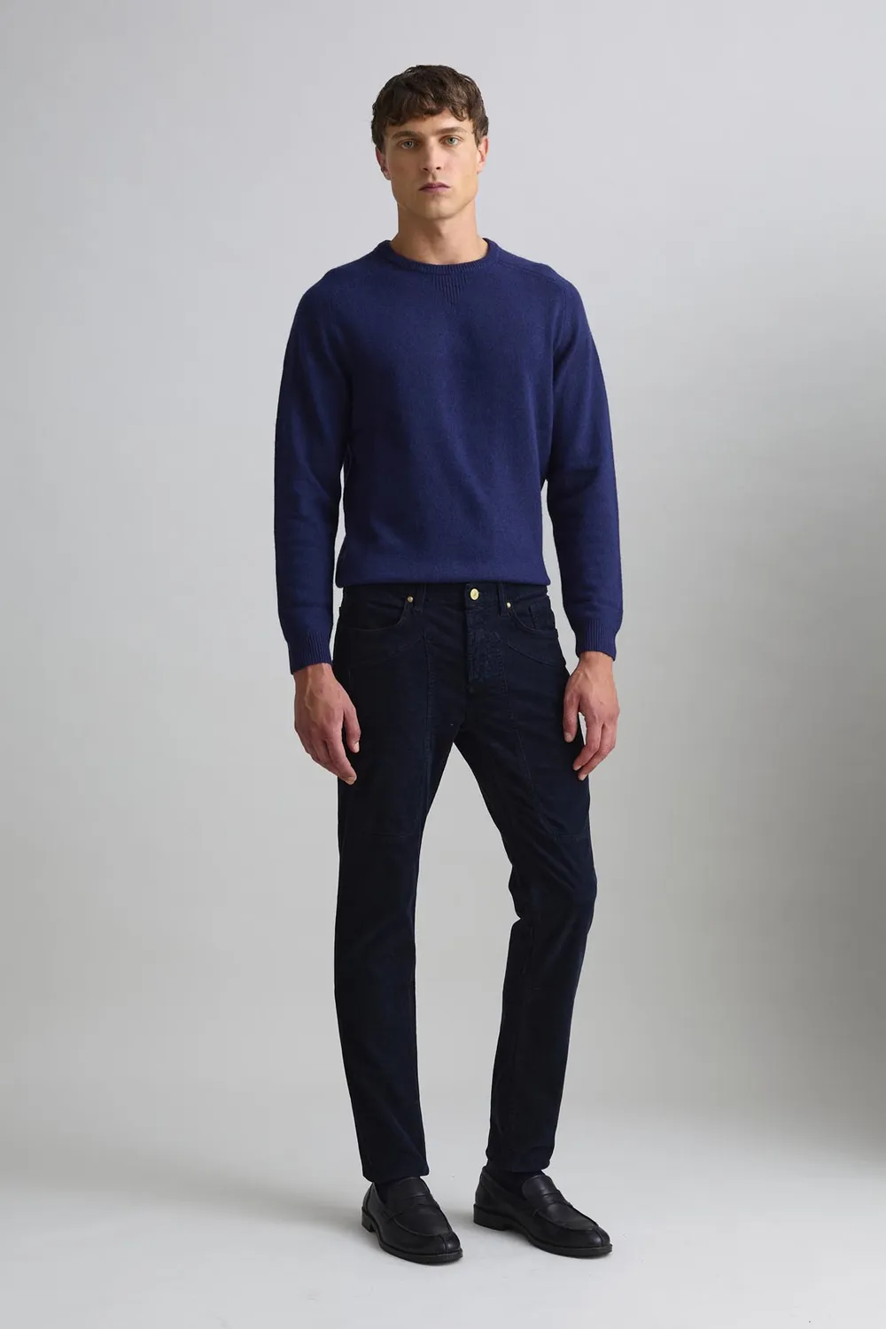 Jeckerson John Toppa Samthose Slim dunkelblau 850er