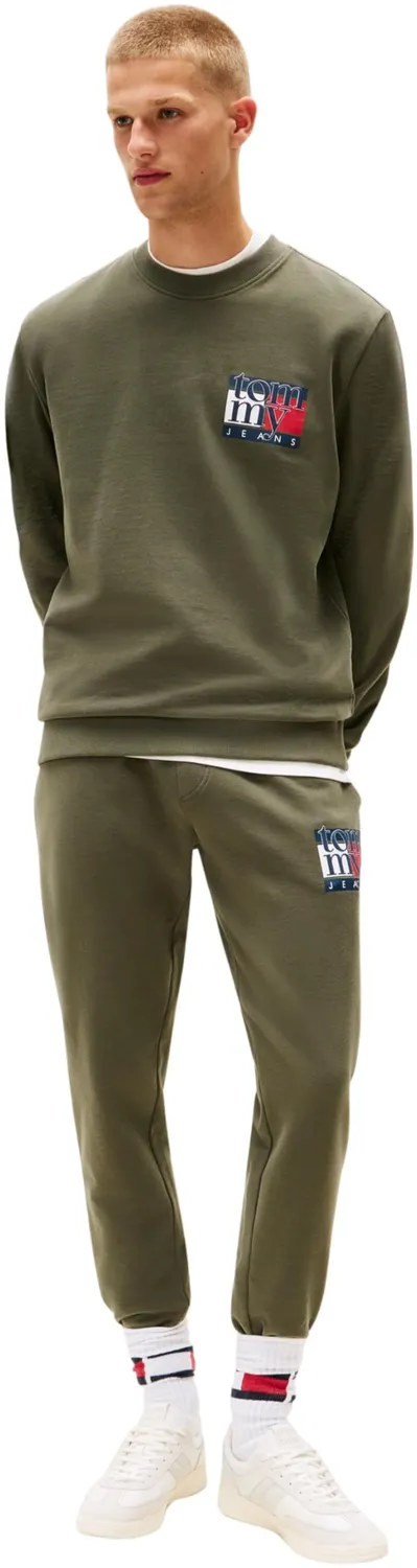 Tommy Jeans TJM RWB Flag Crew Herren Sweatshirt Baumwollmix