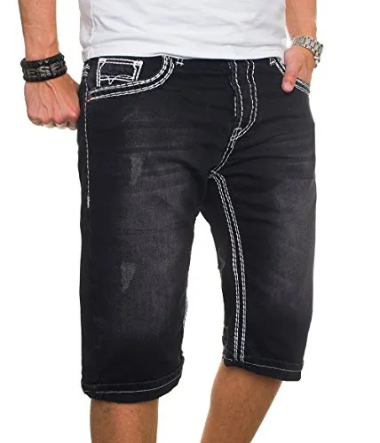 Alessandro Salvarini AS022 Jeans Shorts Herren Baumwolle
