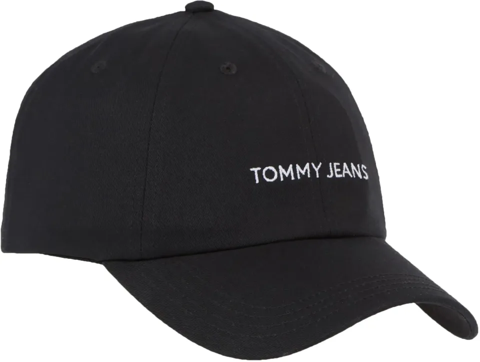 Tommy Jeans Cap Linear Logo Basecap Schwarz OneSize Baumwolle