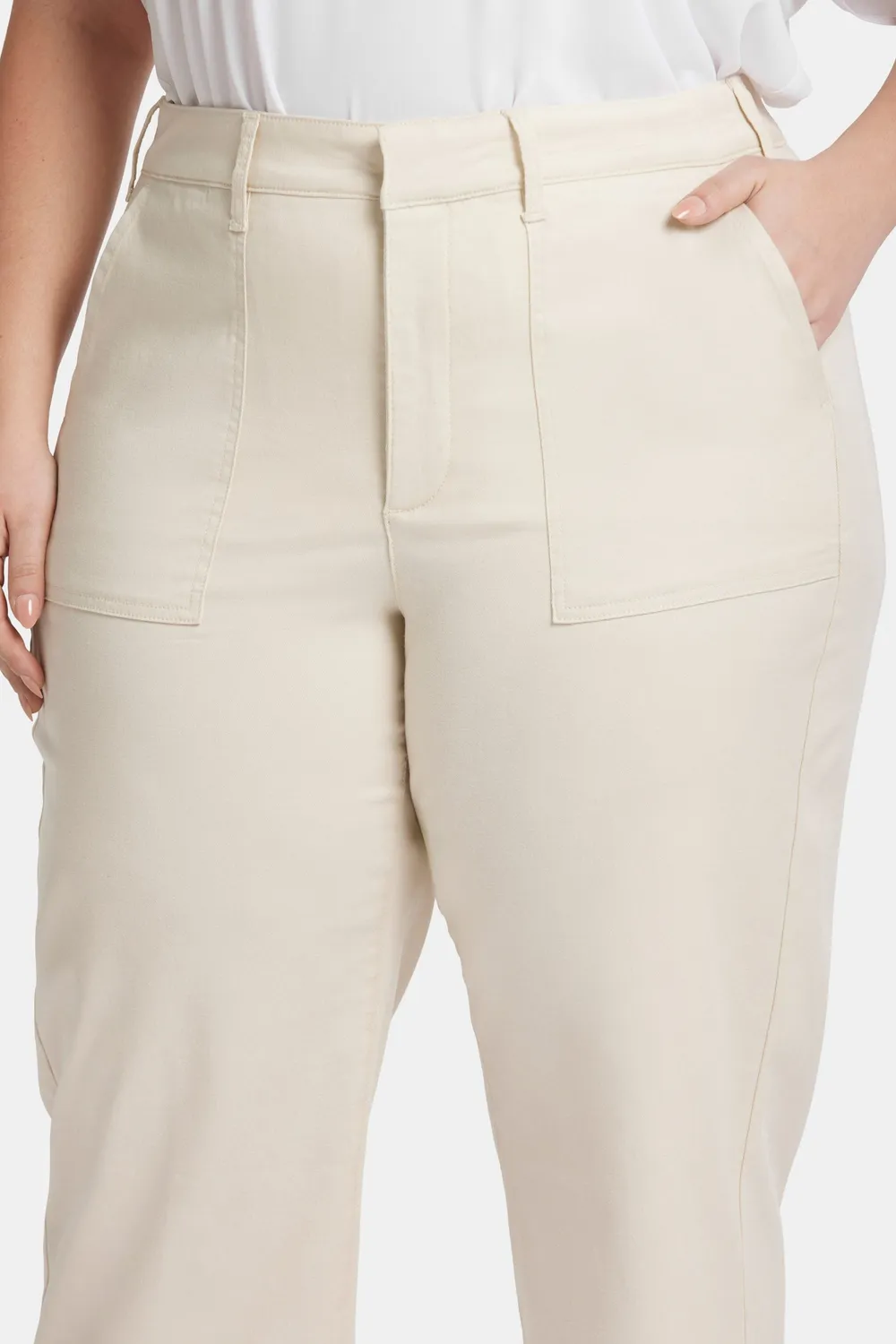 NYDJ Utility Hose White Creek Plus Size weiß