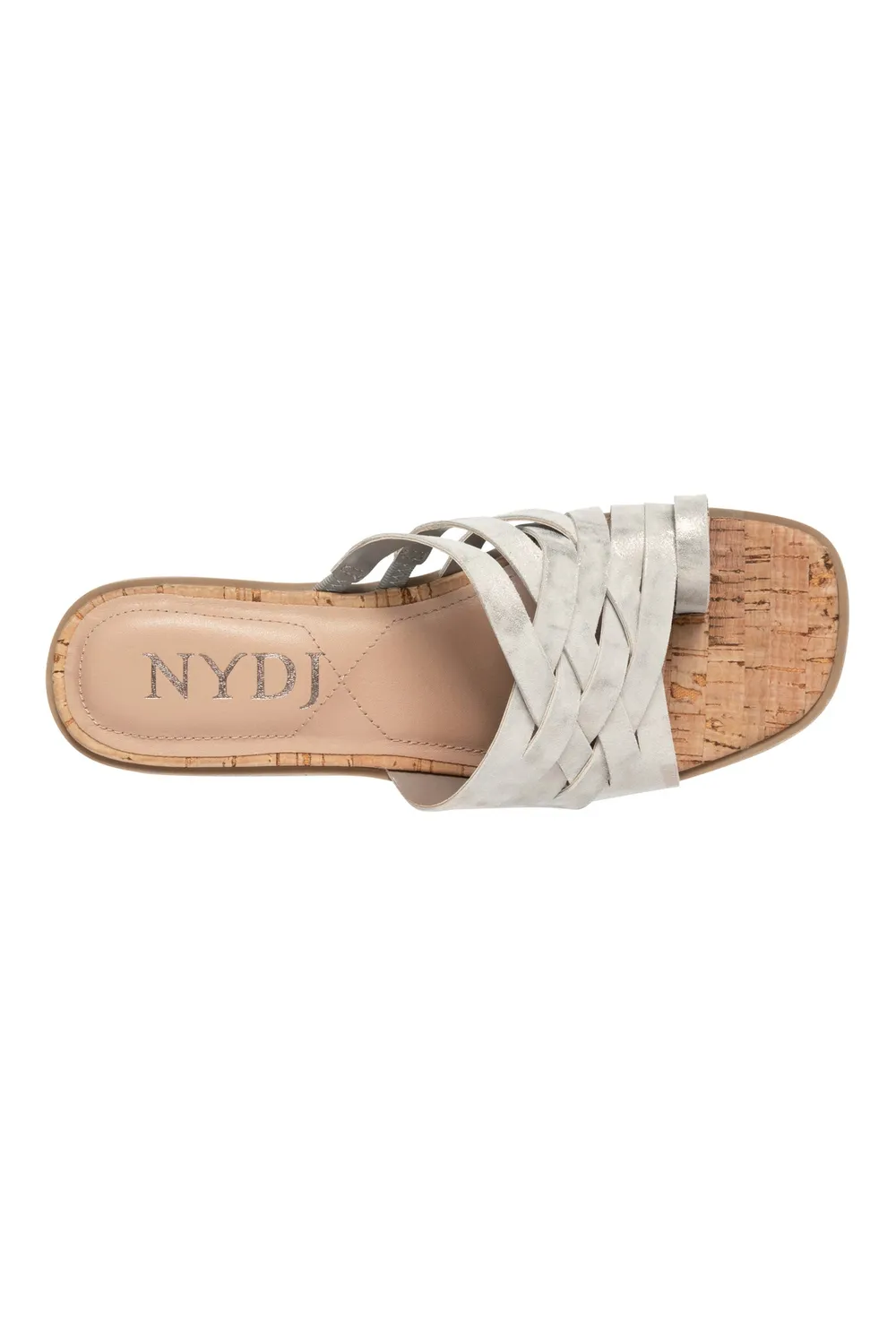 NYDJ Reesie Wedge Sandalen Pewter Metallic